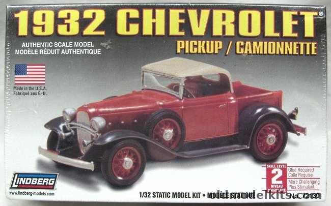 Lindberg 1/32 1932 Chevrolet Pickup Truck, 72139 plastic model kit